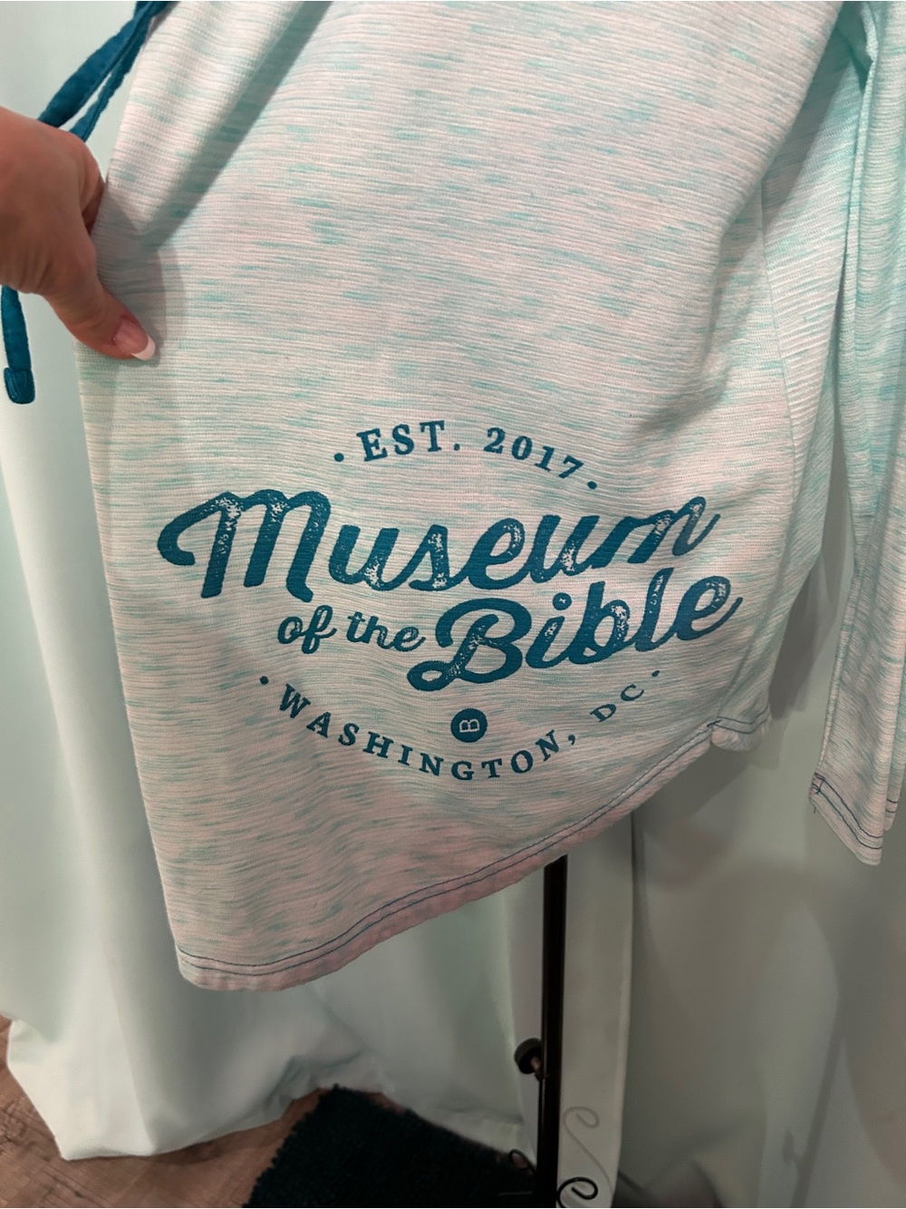 Museum of the Bible Light Aqua Pullover Hoodie